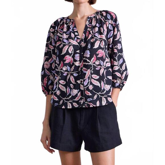 NEW APIECE APART mitte top in garden floral midnight